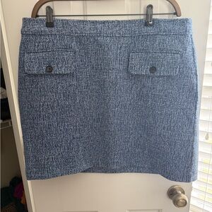 LOFT Blue Textured Skirt